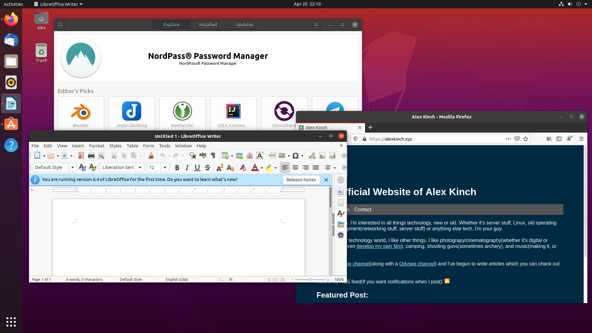 Screenshot of Ubuntu